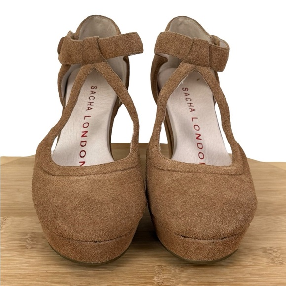 Sacha London Valeria Suede T-Strap Mary Jane Platform Heels – Size 6 - Picture 6 of 13